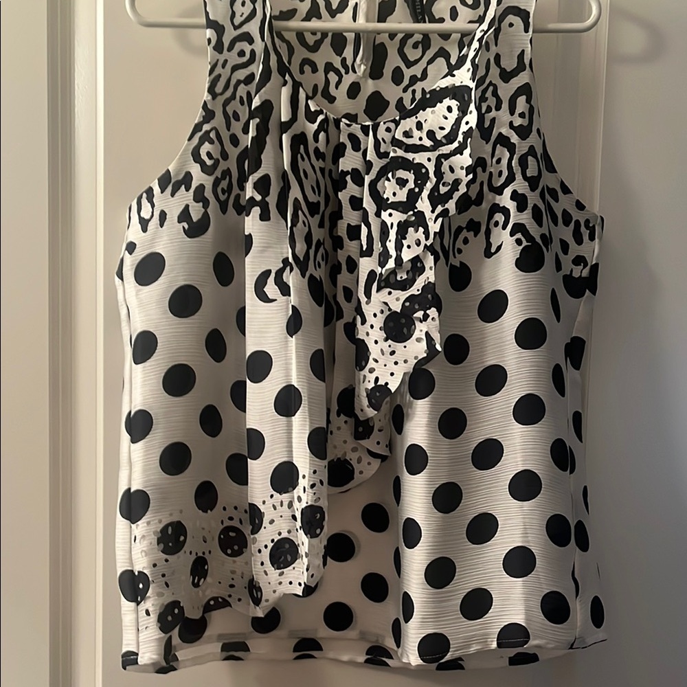 Milano Black and White Patterned Tank Top
